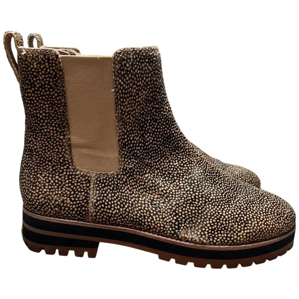 MADEWELL The Ivy Chelsea Women's Size 9.5 Boot Mini Dot Calf Hair Lug Sole MA427